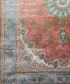 فرش ماشینی 700 شانه طرح سایا قرمز کاشان - فرش راحیل (2)