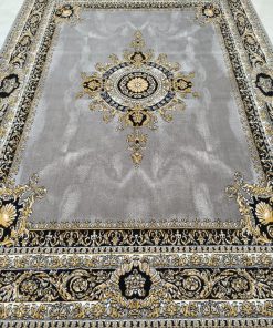 فرش ماشینی ۵۰۰ شانه (طرح ۷۰۰ شانه) کاشان طرح ورساچ طوسی