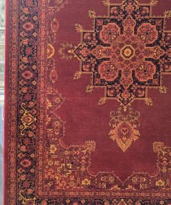 فرش ماشینی 700 شانه کاشان طرح حریص لاکی تراکم 2550