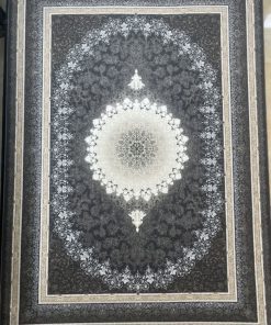فرش ماشینی 700 شانه کاشان طرح مهر دودی گل برجسته 10 رنگ