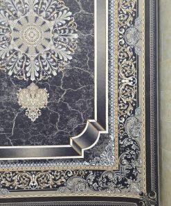 فرش ماشینی 700 شانه کاشان طرح موج دودی گل برجسته تراکم 2550