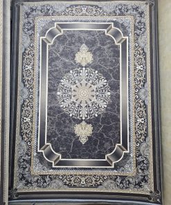 فرش ماشینی 700 شانه کاشان طرح موج دودی گل برجسته تراکم 2550