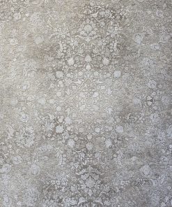 فرش ماشینی 1200 شانه گل برجسته طرح وینتیج افشان آبی نسکافه‌ای