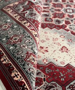 فرش ماشینی ۷۰۰ شانه کاشان طرح وینتیج هریس لاکی