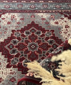 فرش ماشینی ۷۰۰ شانه کاشان طرح وینتیج هریس لاکی