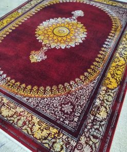 خرید فرش ماشینی ۷۰۰ شانه کاشان طرح سلطان لاکی؛ شکوه رنگ و اصالت – فرش راحیل