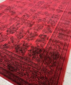 فرش 700 شانه کاشان طرح پریسان لاکی تراکم 2550 اکرلیک بدون پرز