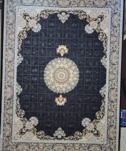 فرش ماشینی ۷۰۰ شانه کاشان طرح آرشیدا دودی – فرش راحیل