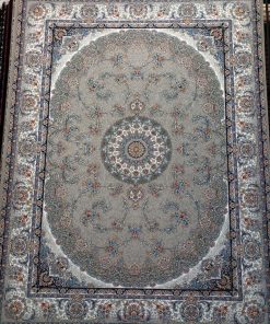 فرش ماشینی 700 شانه کاشان طرح رها رنگ فیلی تراکم 2550 ده رنگ اکریلیک