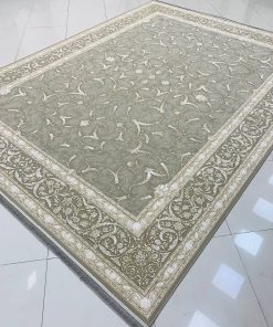 فرش ماشینی 1200 شانه کاشان طرح سامیار فیلی گل برجسته تراکم 3600
