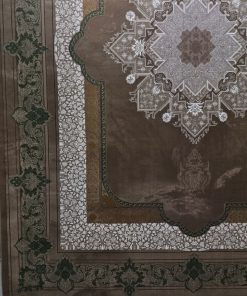 فرش ماشینی 700 شانه کاشان طرح سروناز شکلاتی نسکافه ای 10 رنگ