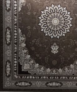فرش ماشینی 700 شانه کاشان طرح شمیم زمینه نسکافه ای 10 رنگ