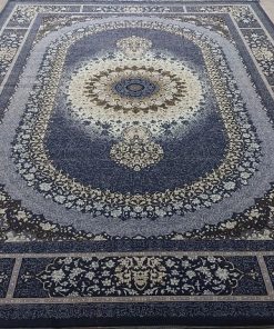 فرش ماشینی 700 شانه کاشان طرح صدرا دودی تراکم 2250 10 رنگ