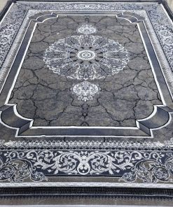 فرش ماشینی 700 شانه طرح موج نسکافه‌ای با تراکم 2250 کاشان
