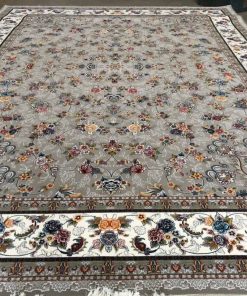 فرش ماشینی 700 شانه کاشان طرح گیلدا فیلی افشان ده رنگ اکریلیک