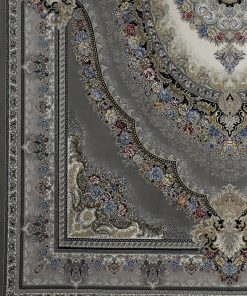 فرش ماشینی 700 شانه کاشان طرح ارمغان زمینه فیلی