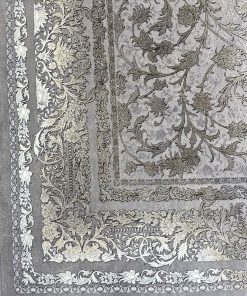 فرش ماشینی 1200 شانه کاشان طرح رونیکا فیلی گل برجسته تراکم 3600