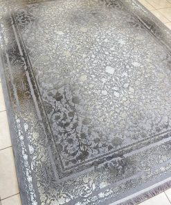 فرش ماشینی 1200 شانه کاشان طرح رونیکا فیلی گل برجسته تراکم 3600