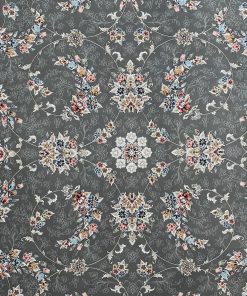 فرش ماشینی 1200 شانه کاشان طرح روژان دودی تراکم 3600