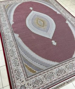 فرش ماشینی ۱۵۰۰ شانه کاشان طرح ریزماهی لاکی – فرش راحیل