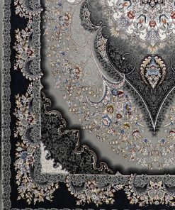 فرش ماشینی 700 شانه کاشان طرح شیدا زمینه فیلی