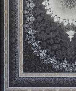 فرش ماشینی 700 شانه کاشان طرح مهر دودی گل برجسته تراکم 2550