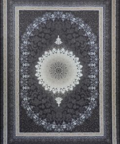 فرش ماشینی 700 شانه کاشان طرح مهر دودی گل برجسته تراکم 2550