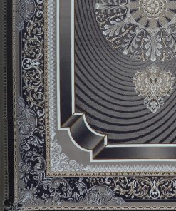 فرش ماشینی 700 شانه کاشان طرح موج دودی گل برجسته