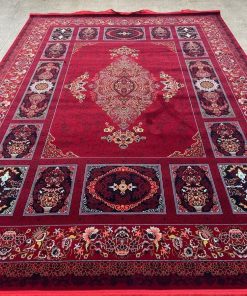 فرش ماشینی 700 شانه کاشان طرح نیروان لاکی روناسی تراکم 2550