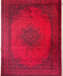 فرش ماشینی 1200 شانه کاشان طرح هریص لاکی تراکم 3600