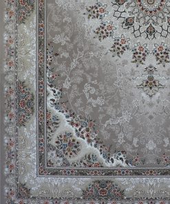 فرش ماشینی 700 شانه کاشان طرح پرنسا نقره ایی ۱۰ رنگ