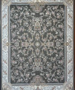 فرش ماشینی 1200 شانه کاشان طرح ژینا دودی تراکم 3600