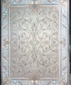 فرش ماشینی 1200 شانه کاشان طرح ژینا بژ تراکم 3600