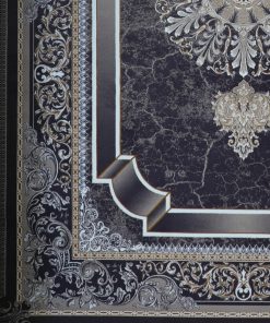 فرش ماشینی 700 شانه کاشان طرح کویر دودی گل برجسته تراکم 3000