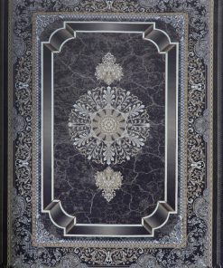 فرش ماشینی 700 شانه کاشان طرح کویر دودی گل برجسته تراکم 3000